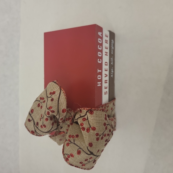 Target Christmas Stacked Books Decor 4 Hot Cocoa Bar Tiered Tray Prop Bullseye - Picture 2 of 4